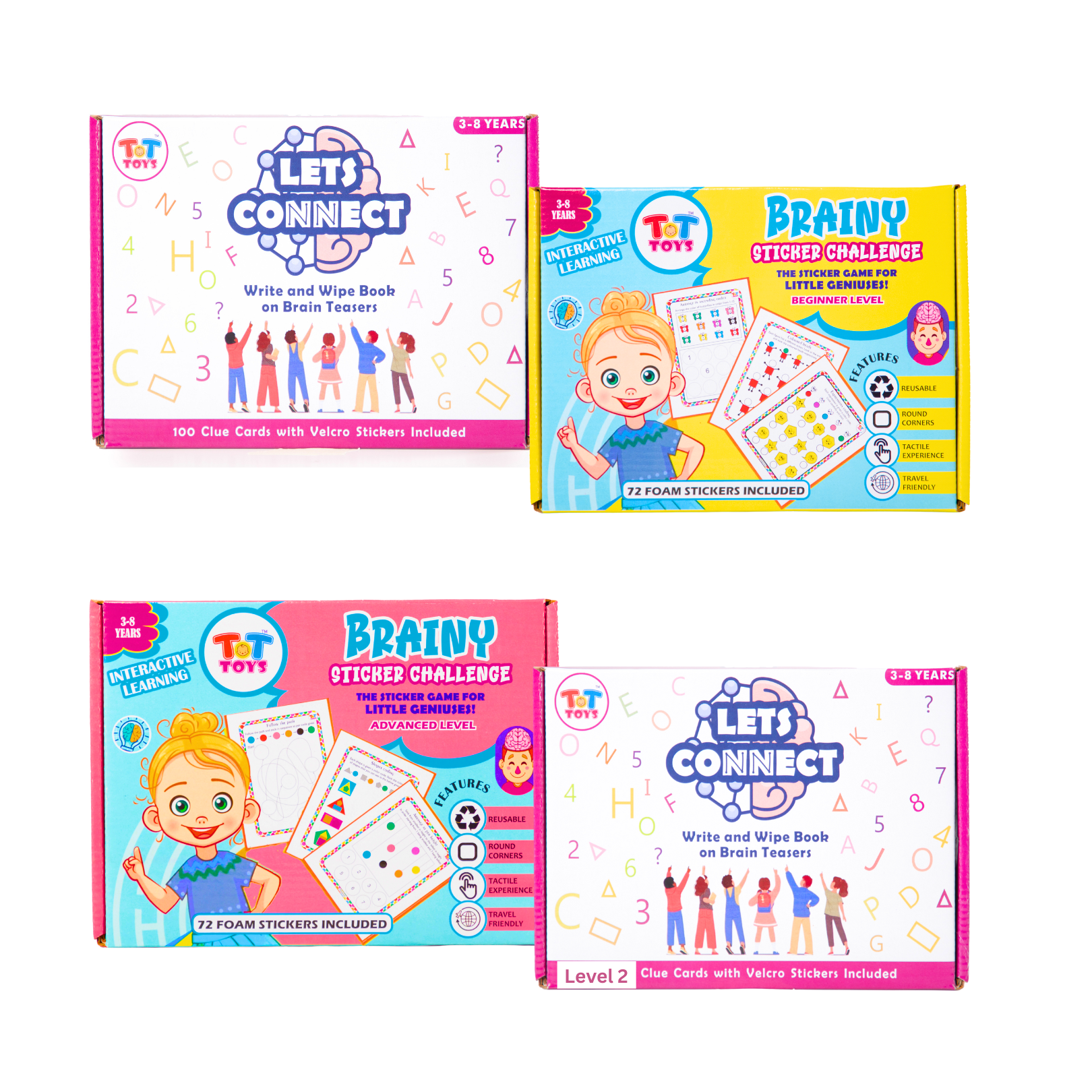 Brainy Sticker beginner-advanced- lets connect level1-level2