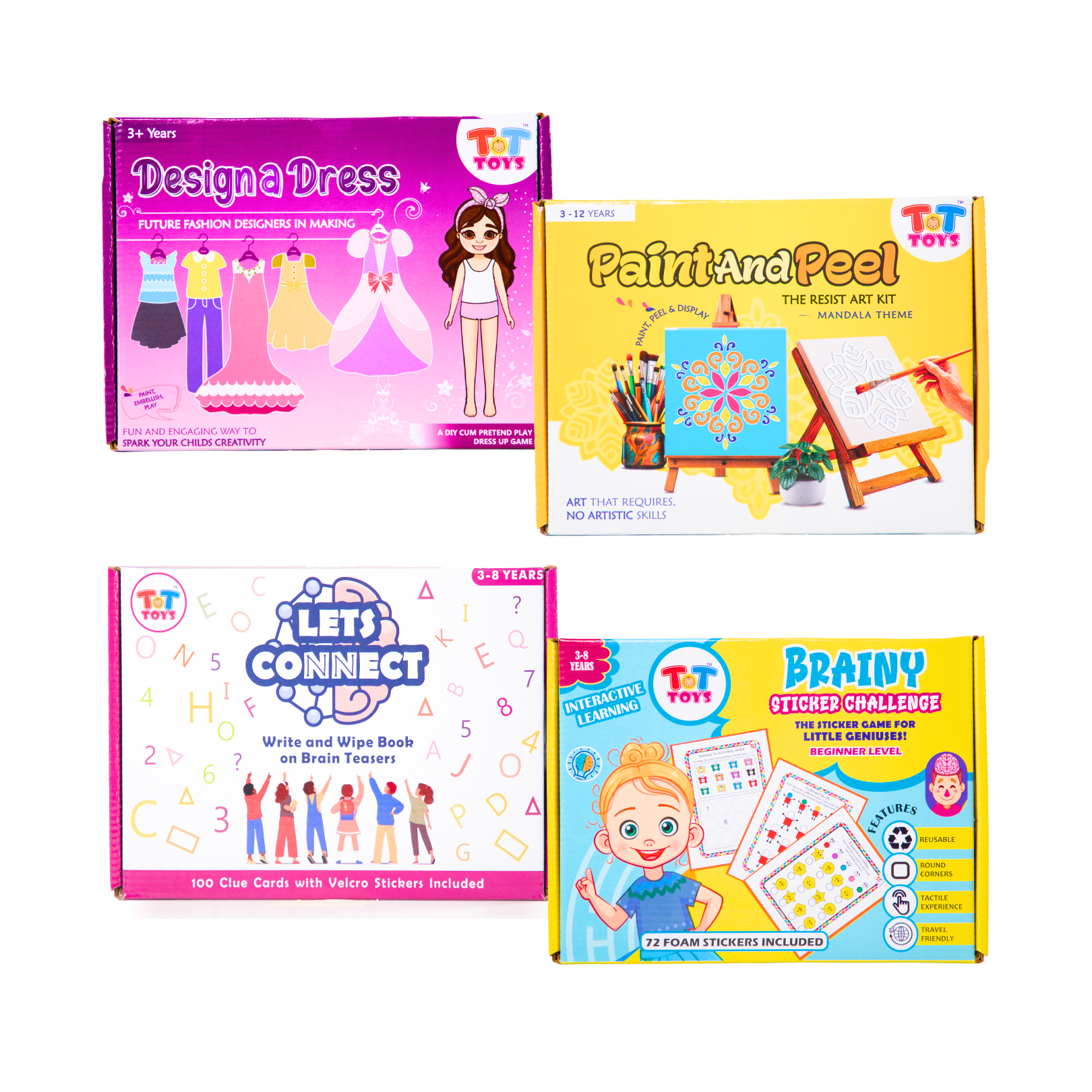 Brainy Sticker beginner- lets connect level1- Design a dress- mandala