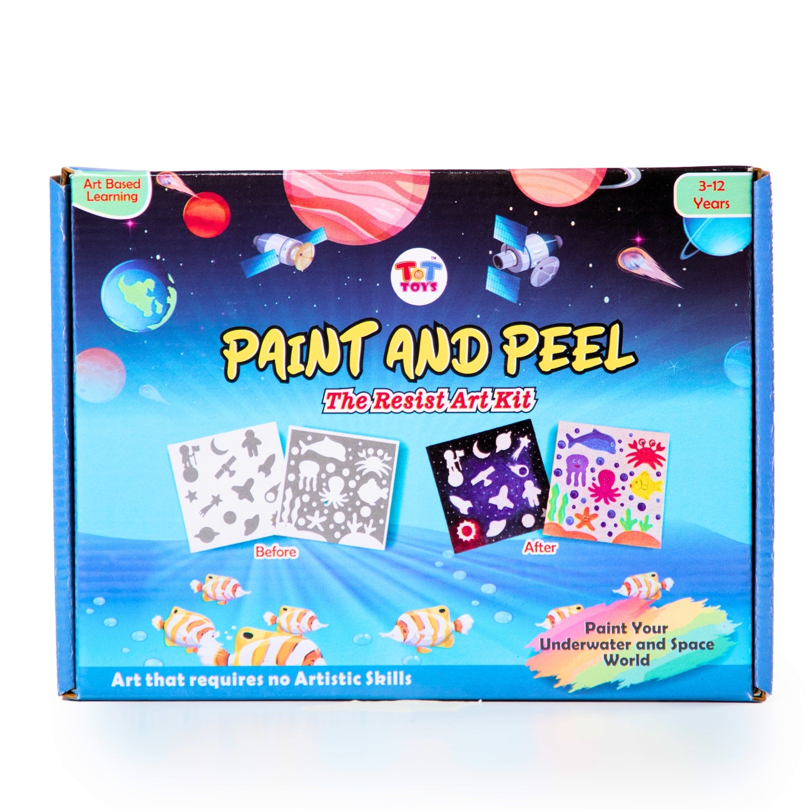 Paint and Peel - Space and underwater theme