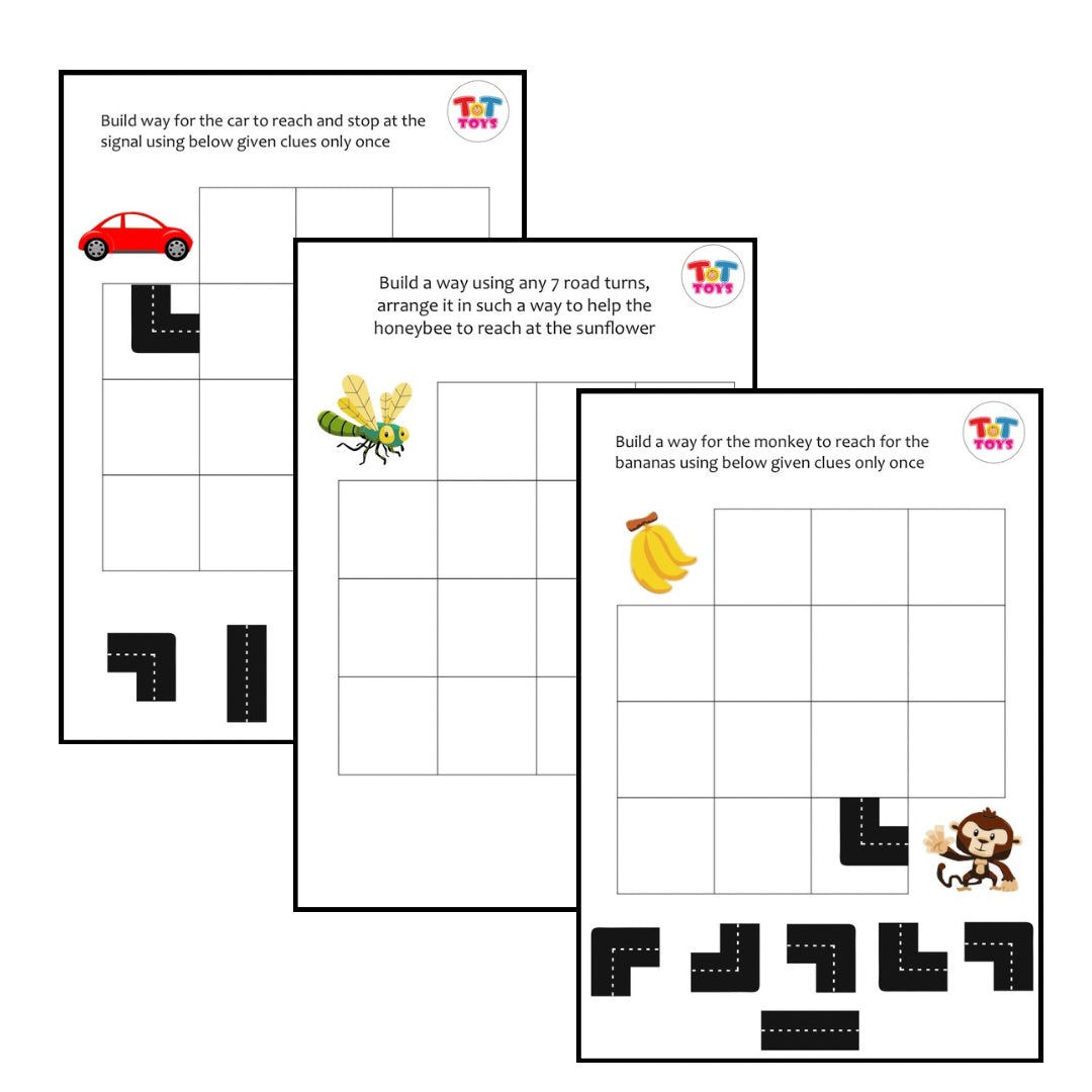 Road Puzzle Activity Printable Set – 10 Pages of Creative, Build-Your-Own Road Fun!