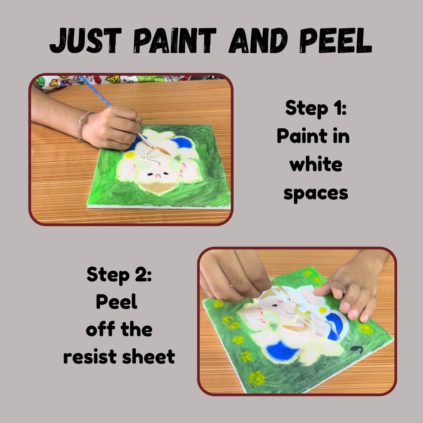 Ganesha Paint & Peel Canvas Kit