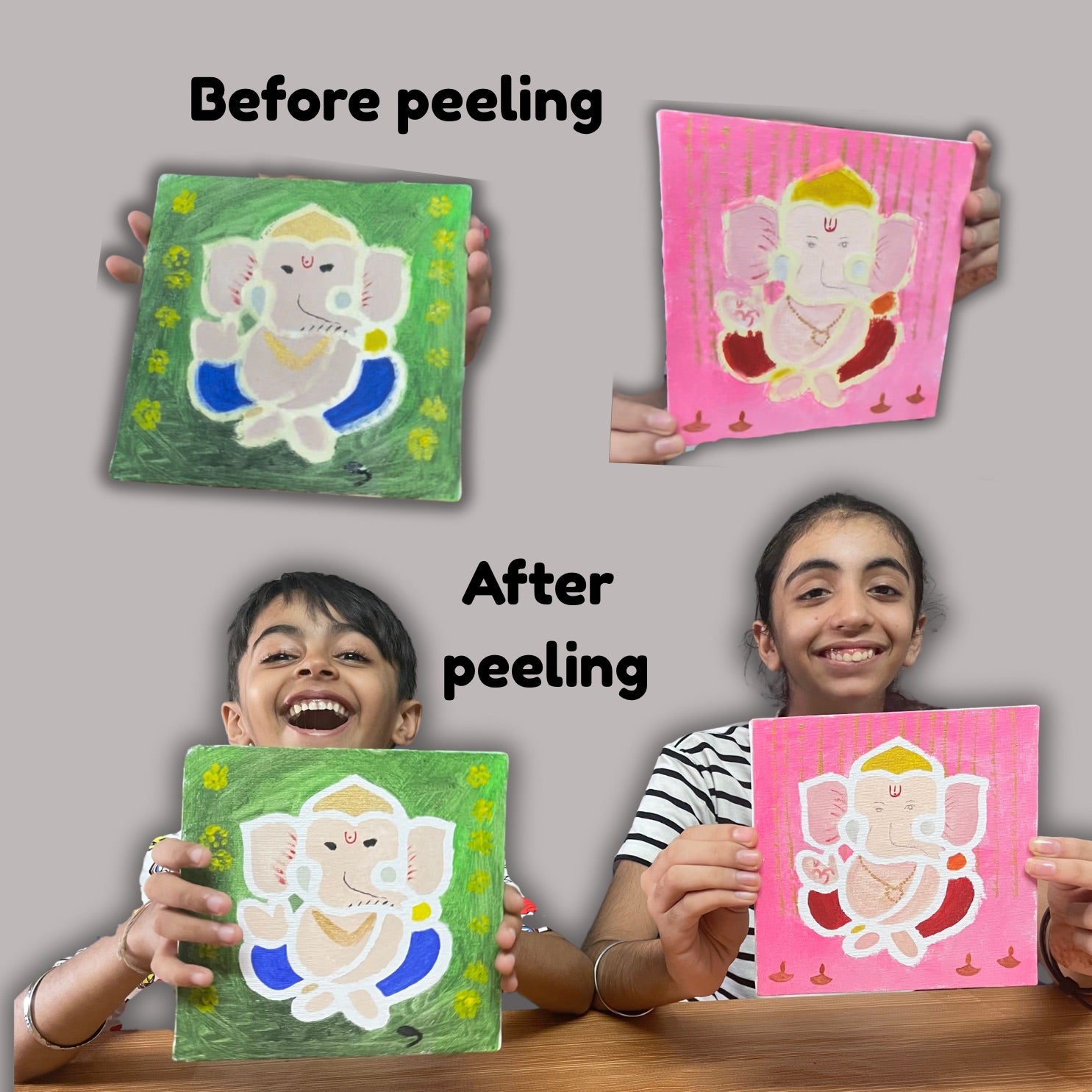 Ganesha Paint & Peel Canvas Kit