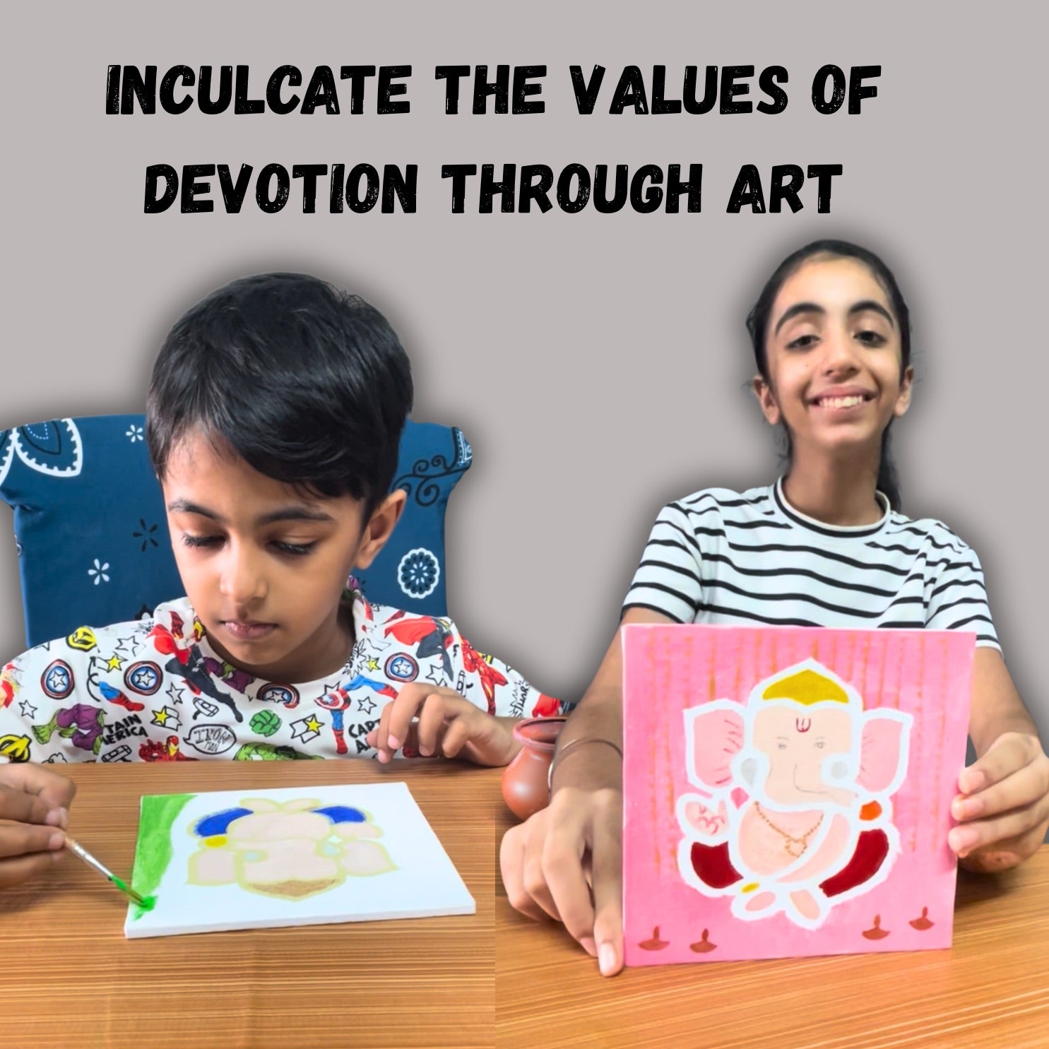 Ganesha Paint & Peel Canvas Kit